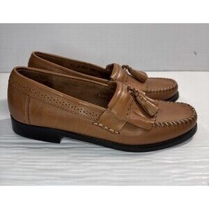 G. H. Bass Men’s Jeremy Loafers Shoes Light Brown Tan Slip On Kiltie Tassel 9D